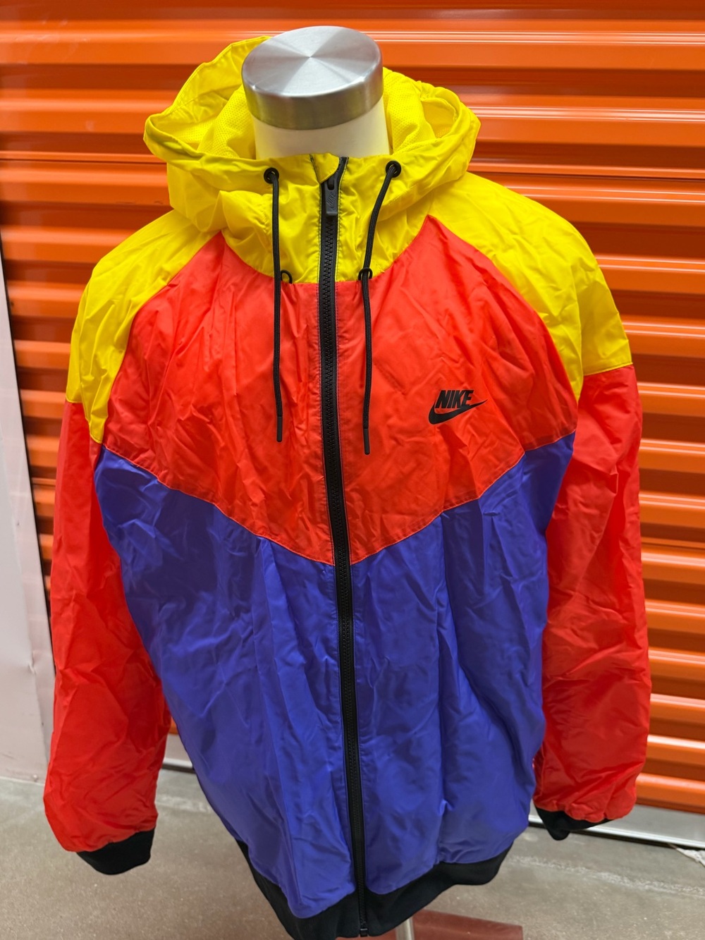 Nike Colorblock Hooded Windbreaker Jacket - Yellow/Red/Blue New No Tag Size 2XL
